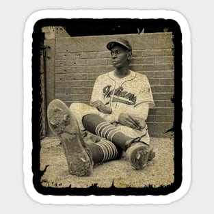 Satchel Paige Watches His Teammates Practice, 1948 Sticker